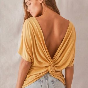 Yellow top with knot back